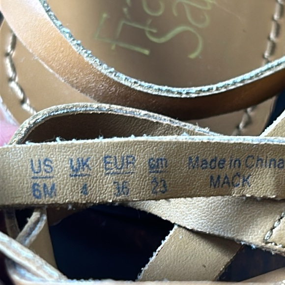 Franco Sarto Crisscross Leather Strappy Studded Flats Sandals Women size 6 - Picture 9 of 16